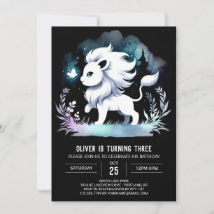 Enchanted Little Lion Birthday Invitation