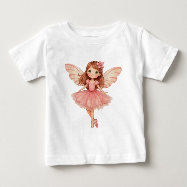 Enchanted Little Pink Fairy Baby T-Shirt (Front)