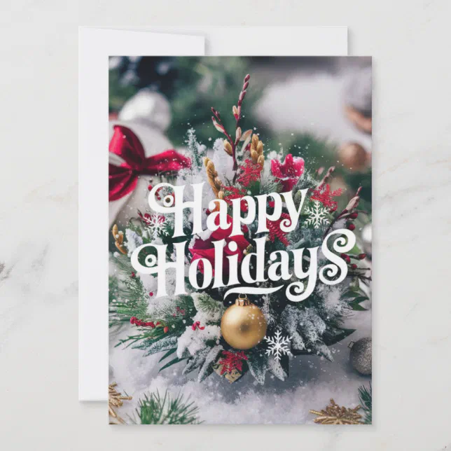 Enchanted Lovely Gift Happy Winter Holiday Card | Zazzle