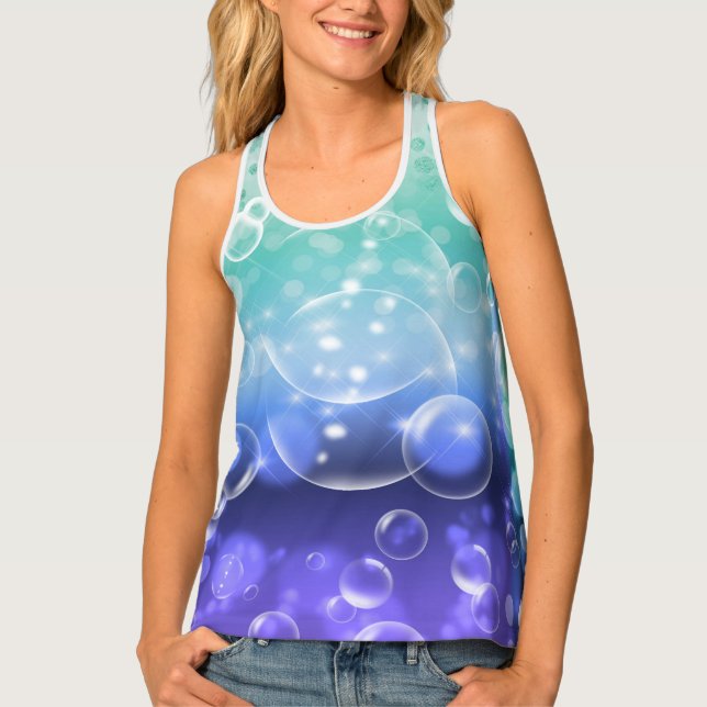 Enchanted Magical Bubbles Under the Sea Tank Top (Front)