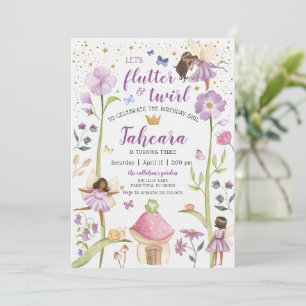 Enchanted Magical Fairy Garden Birthday Invitation
