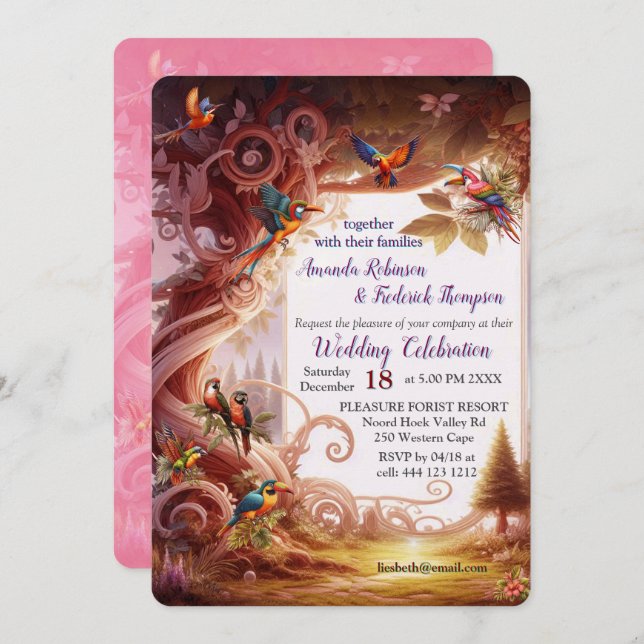 Enchanted Magical Fantasy Creations Invitation (Front/Back)