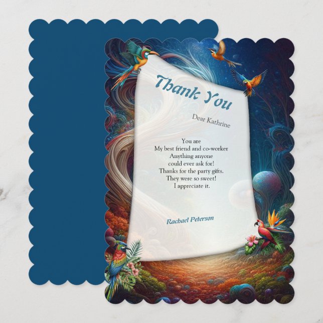 Enchanted Magical Fantasy Creations  Thank You Card (Front/Back)