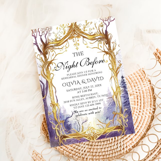 Enchanted Magical Forest Night Before Rehearsal Invitation (Creator Uploaded)