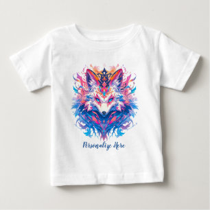 Enchanted Magical Fox Colorful Personalize Baby T-Shirt