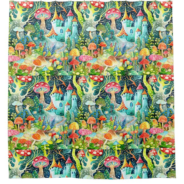 Enchanted, magical, shower curtain (Front)