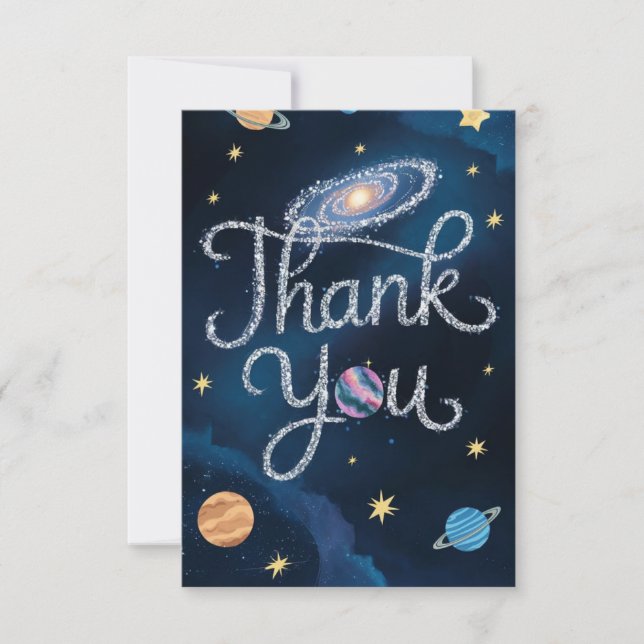 Enchanted Magical Trail Celestial Thank You Card (Front)