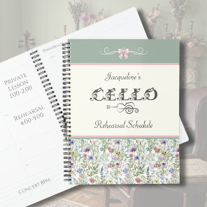 Enchanted Meadow Cello Rehearsal Planner | Floral