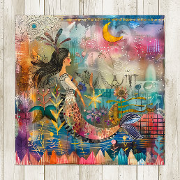 ENCHANTED MERMAID COLORFUL  POSTER