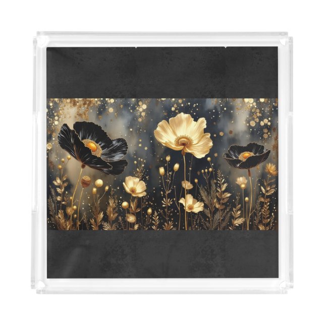 Enchanted Midnight Garden Acrylic Tray (Front)
