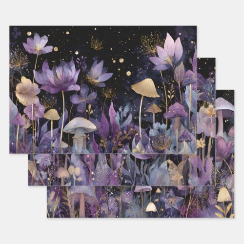 ENCHANTED MIDNIGHT GARDEN DECORATIVE PAPER SET