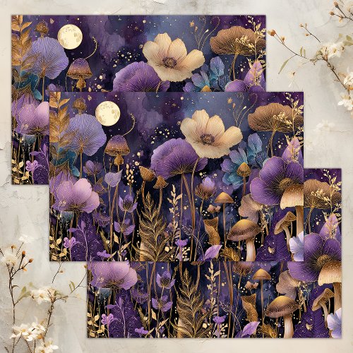 ENCHANTED MIDNIGHT GARDEN DECOUPAGE TISSUE PAPER