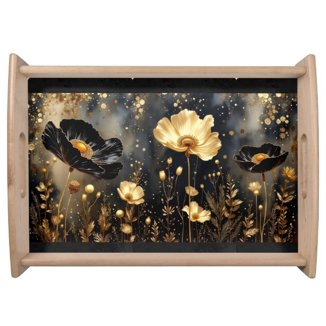 Enchanted Midnight Garden Serving Tray (Front)