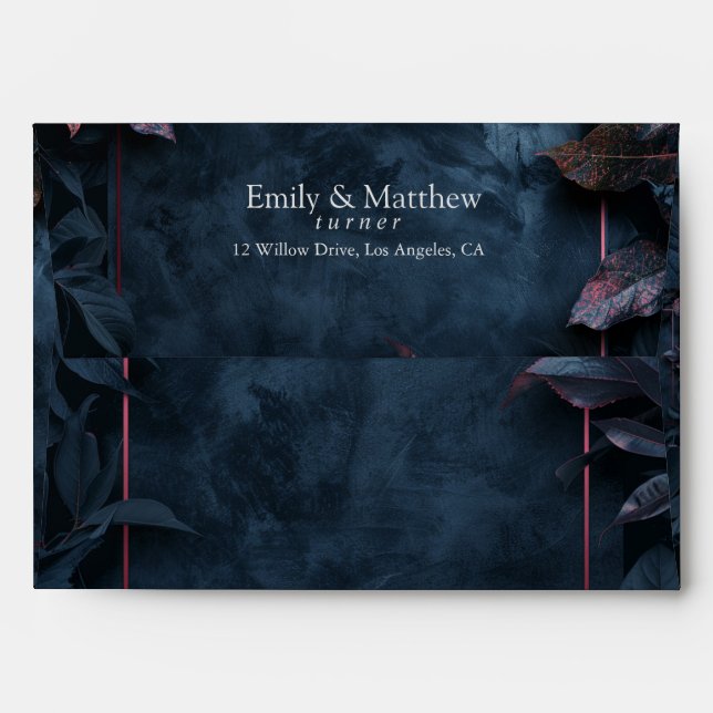 Enchanted Midnight Garden Wedding  Envelope (Back (Top Flap))