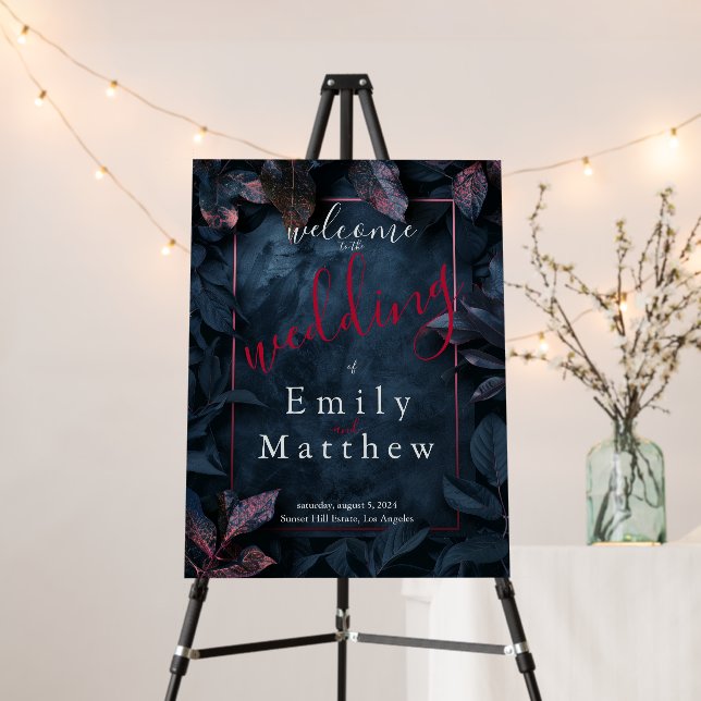 Enchanted Midnight Garden Wedding Foam Board (In Situ (Stand))
