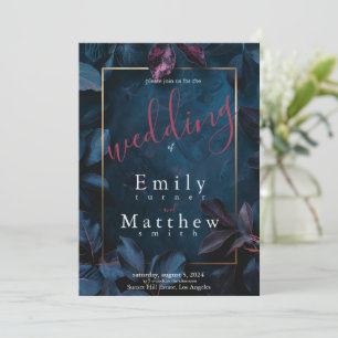 Enchanted Midnight Garden Wedding Invitation