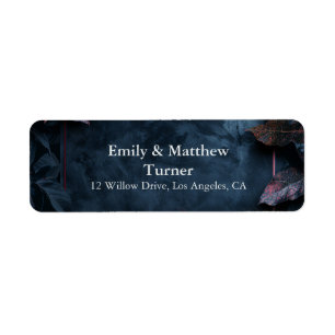 Enchanted Midnight Garden Wedding Label