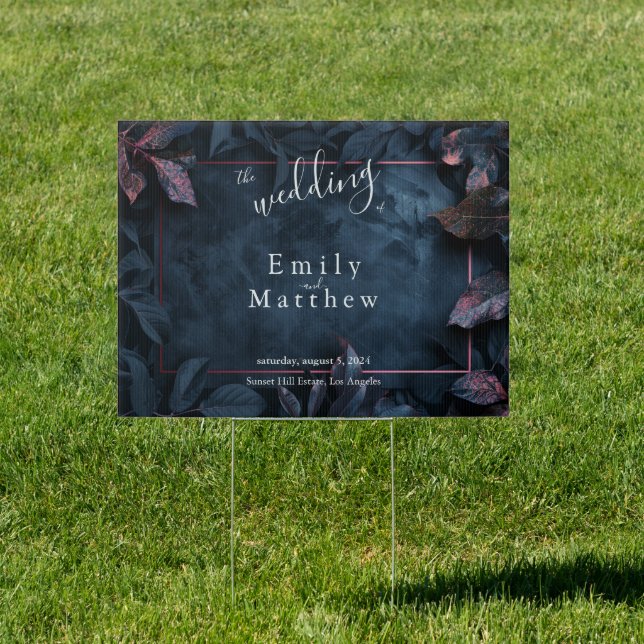 Enchanted Midnight Garden Wedding Sign (Insitu)