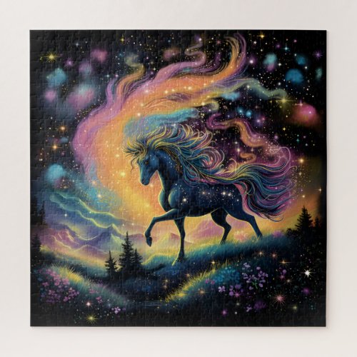 Enchanted Midnight Horse Jigsaw Puzzle