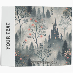 Enchanted Misty Forest with Dark Castle – Ethereal 3 Ring Binder