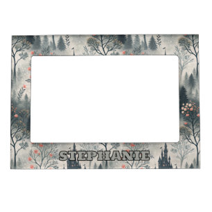Enchanted Misty Forest with Dark Castle – Ethereal Magnetic Frame