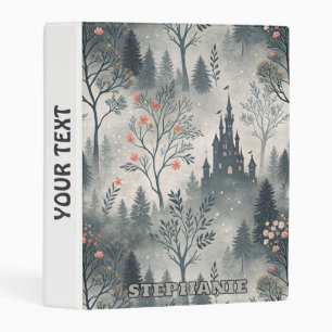 Enchanted Misty Forest with Dark Castle – Ethereal Mini Binder