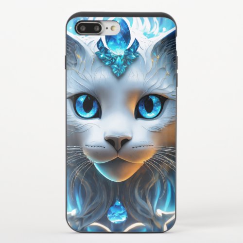 Enchanted Mobile  Watercolor Wash  Whimsical cat iPhone 87 Plus Slider Case