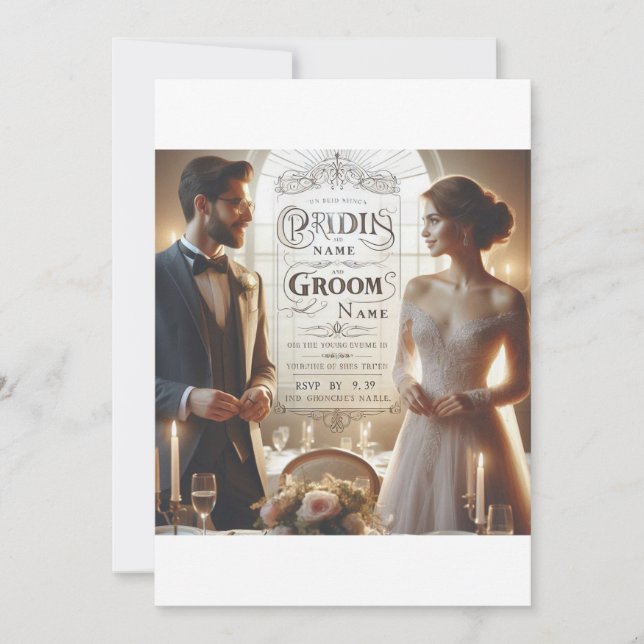 Enchanted Moments: A Night to Remember" Invitation (Front)