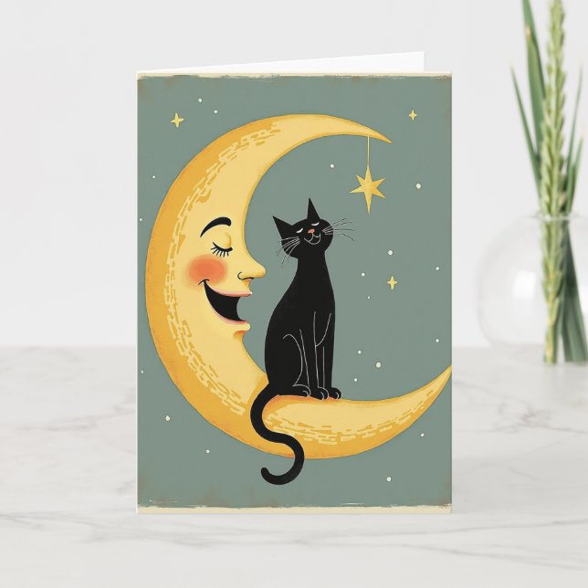 Enchanted Moon Cat Card (Front)