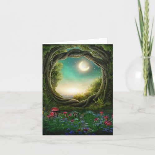 Enchanted Moon Tree Note Card