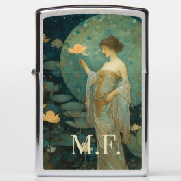 Enchanted Moonlight, Art Nouveau style Zippo Lighter