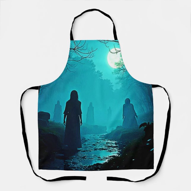 Enchanted Moonlight Forest Spirits Apron (Front)