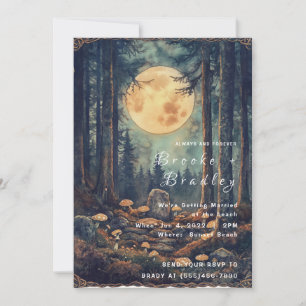 Enchanted Moonlit Forest Wedding Invitation