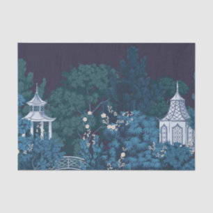 Enchanted Moonlit Gardens Chinoiserie Tissue Paper
