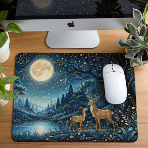 Enchanted Moonlit Zen Garden Mouse Pad