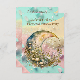 Enchanted Mushroom 2 Year Old Birthday Party Invitation
