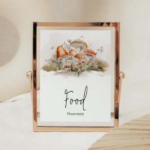 Enchanted Mushroom Forest Baby Shower Food Poster