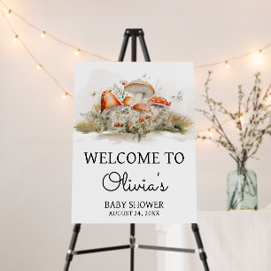 Enchanted Mushroom Forest Baby Shower Welcome Sign