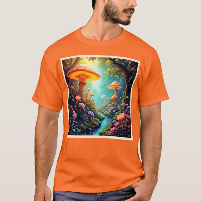 Enchanted Mushroom Forest Dream T-Shirt (Front)