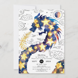 Enchanted Mystical Dragon Birthday Invitation