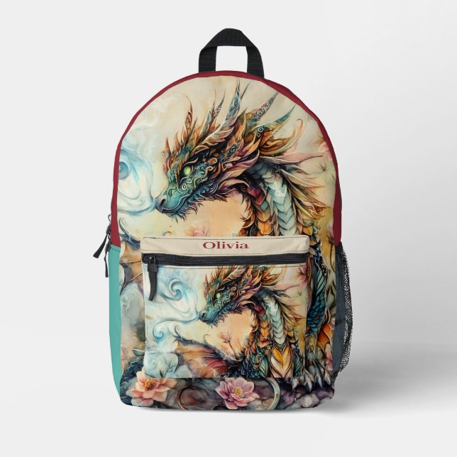 Enchanted Mythical Creature Printed Backpack (Front)