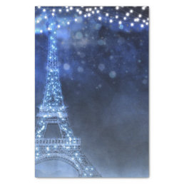 Enchanted Night in Paris String Lights Custom Tissue Paper