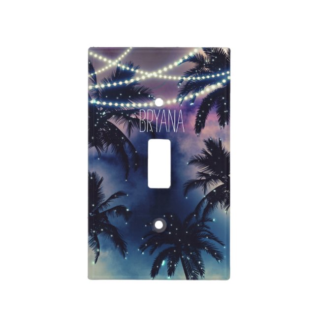 Enchanted Night Sky Evening Beach Lights Light Switch Cover (Front)
