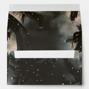 Enchanted Night Sky Palm Trees & String Lights Envelope