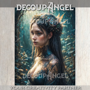 Enchanted Nymph- Decoupage - Tissue Paper