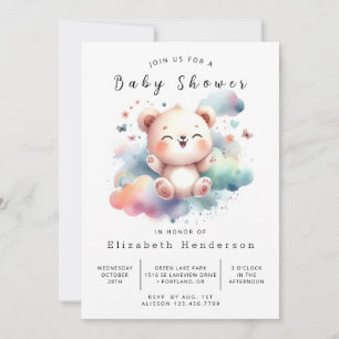 Enchanted Online Bear Baby Shower Invitation