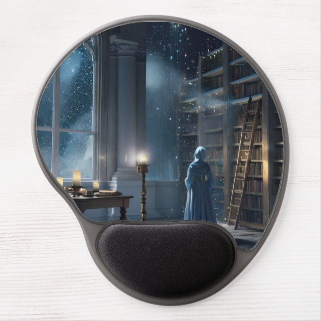 Enchanted Owl Archive Desk Mat Gel Mouse Pad (Front)