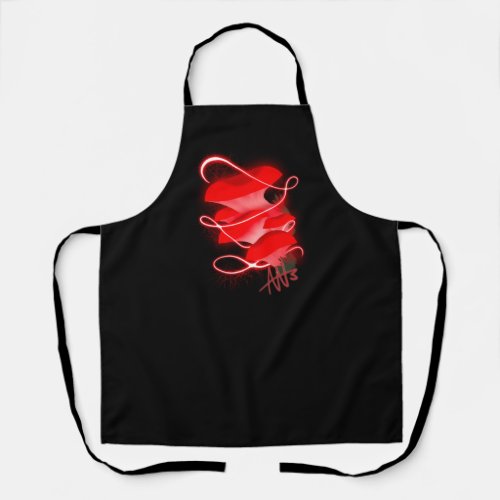 Enchanted Oyster Glowing Red Mushroom Apron