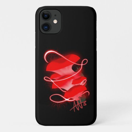 Enchanted Oyster Glowing Red Mushroom Phone Case