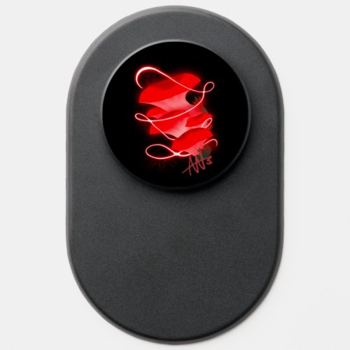 Enchanted Oyster Glowing Red Mushroom PopSocket